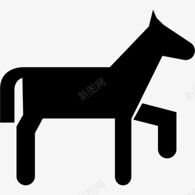 标志的变种小马变种卡通剪影动物马图标图标