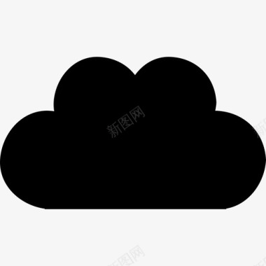 云黑色形状互联网接口符号变体天气数据图标图标
