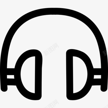耳机手绘工具音乐手绘图标图标
