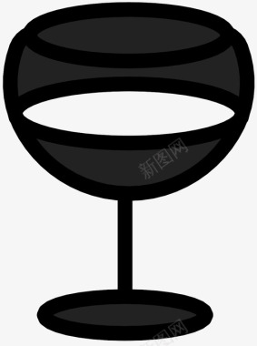 白兰地酒杯图标图标