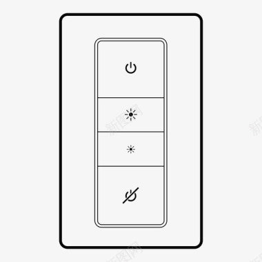 自动投标色调调光器光开关物联网图标图标