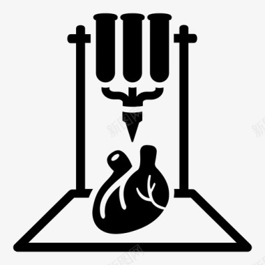 人体心脏器官3d器官打印移植可打印器官图标图标