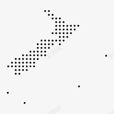 新西兰地图猕猴桃图标图标