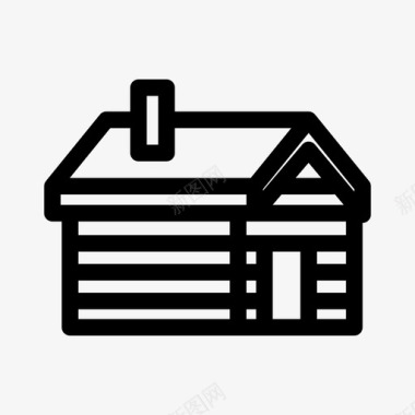 结构木屋森林房屋图标图标