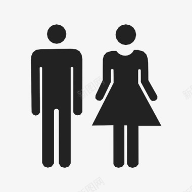 夫妇两男人和女人他们标志图标图标
