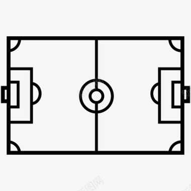 足球场射击草地图标图标