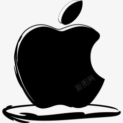 苹果公司的标志苹果公司勾勒出徽标勾勒出社交网络图标高清图片