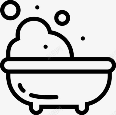 孩子和婴儿浴缸婴儿浴室图标图标