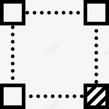 方形装饰画编辑右角正方形选择图标图标