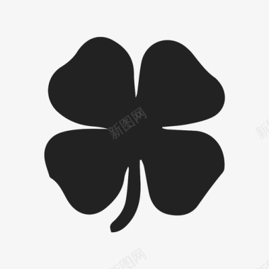 绿色PNG四叶三叶草幸运符爱尔兰语图标图标