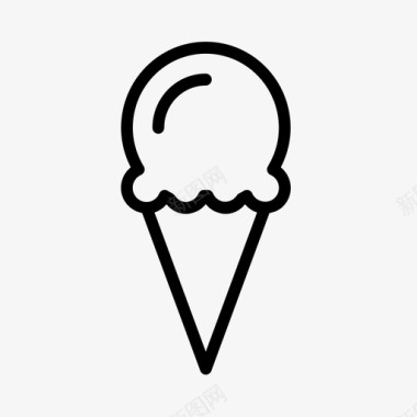 冰激凌蛋卷美味的冰激凌甜的图标图标