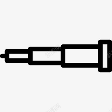 日出风景望远镜瞄准镜航海图标图标