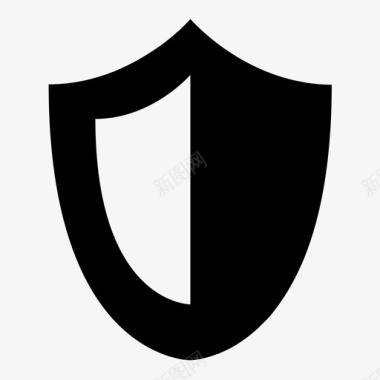 矢量金色盾盾安全保护图标图标