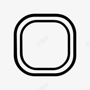 圆形正方形白色形状图标图标