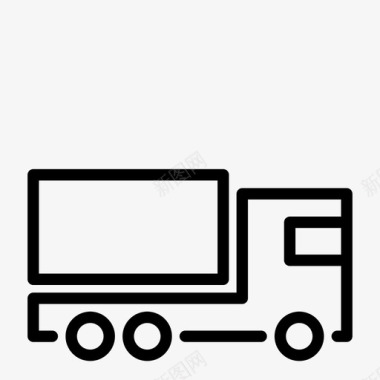 物流送货车运输包装图标图标