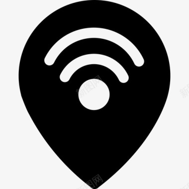 灯塔Wifi区域标记地图和旗帜灯塔图标图标