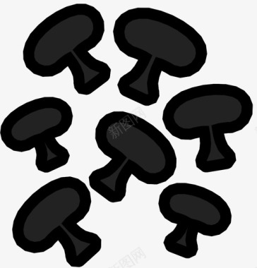 泡沫蘑菇云簇图标图标