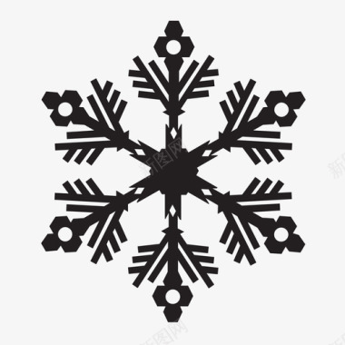 圣诞之夜雪花对称冰图标图标