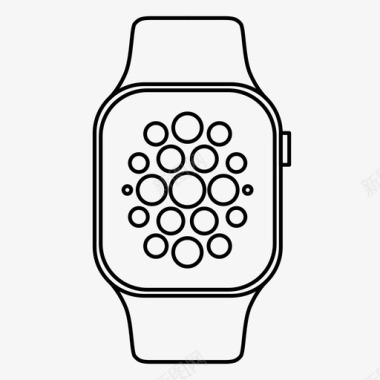 电子数字显示智能手表显示器腕表图标图标