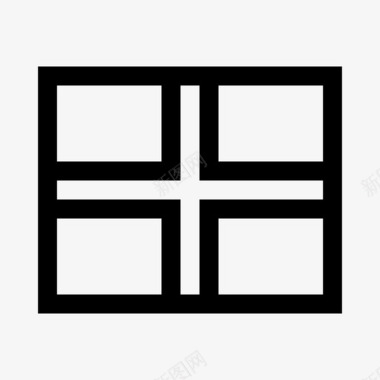 对称十字手势学符号图标图标