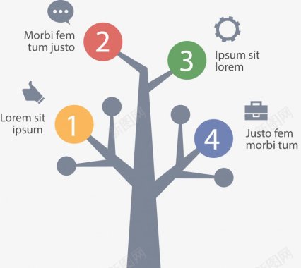 可科技树智慧树PPT树结构透明科技树智慧树智慧图标图标