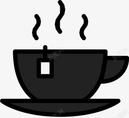 甜品茶杯甜品炉子图标图标
