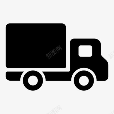 送货卡车车轮车辆图标图标