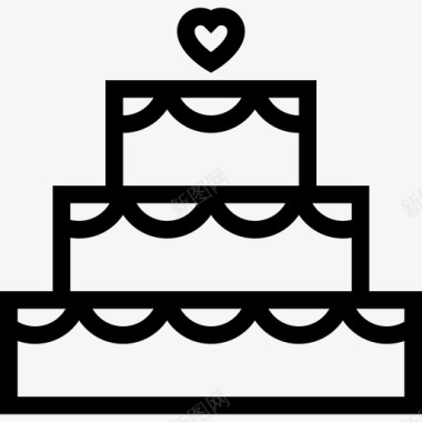 糖果的味道蛋糕婚礼情人节图标图标