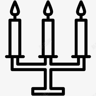 节日庆祝烛台氛围蜡烛图标图标