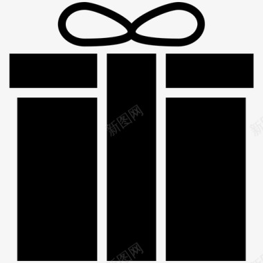 礼物包装飘带礼品存储礼品盒图标图标