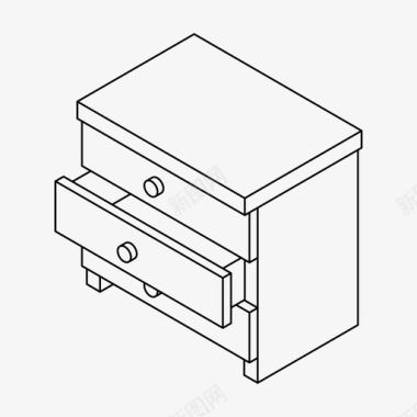 架子上橱柜抽屉等距图图标图标
