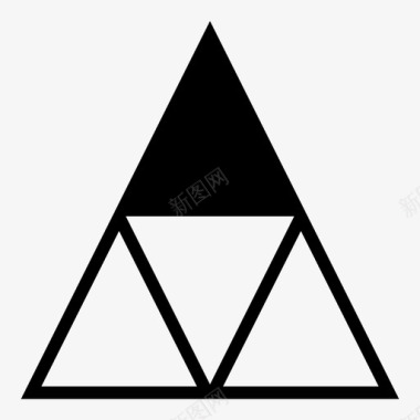 四倍三角形比例尺金字塔图标图标