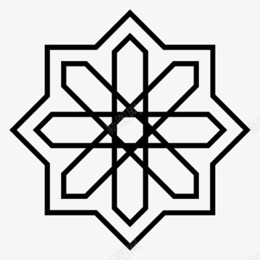 阿拉伯花纹派装饰品图标图标