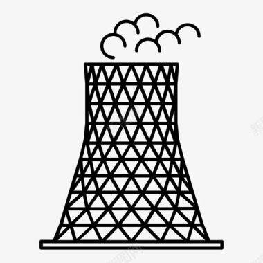 工厂废水冷却塔空气工厂图标图标