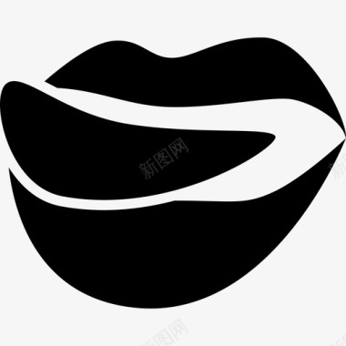 口唇口唇舌的美食标志图标图标