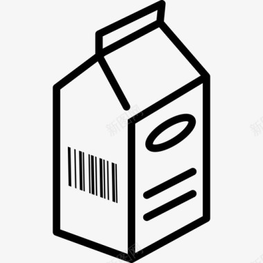 鲜牛奶盒食品购物店图标图标