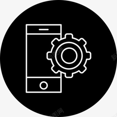 果肉饱满手机内有齿轮轮廓接口塞奥帕克饱满图标图标