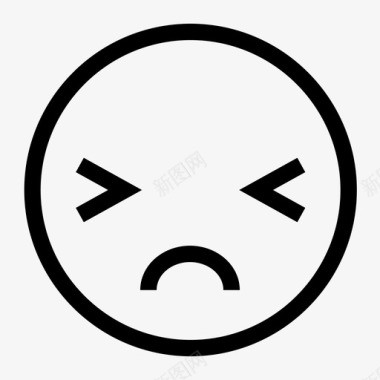 emoji表情悲伤后悔嘴图标图标
