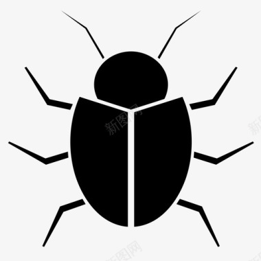 害虫甲虫厨房甲虫坏甲虫图标图标