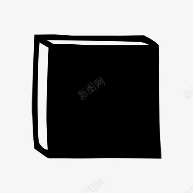 正方形黑色书本图标图标