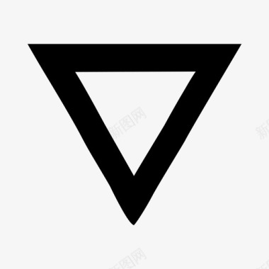 移动三角形向下形状金字塔图标图标