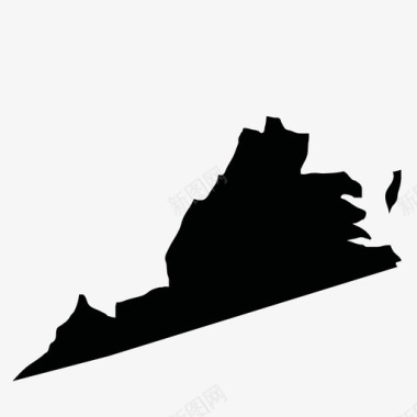 标志图集美国弗吉尼亚地图集图标图标