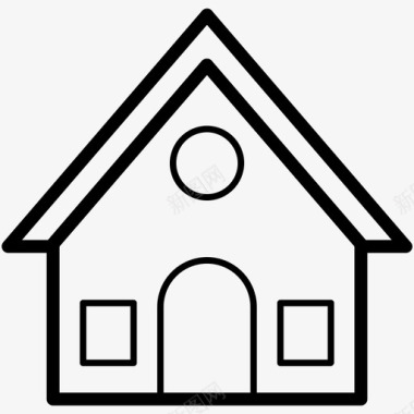 房地产小屋研究房地产图标图标