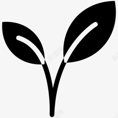 芽蔬菜树枝图标图标