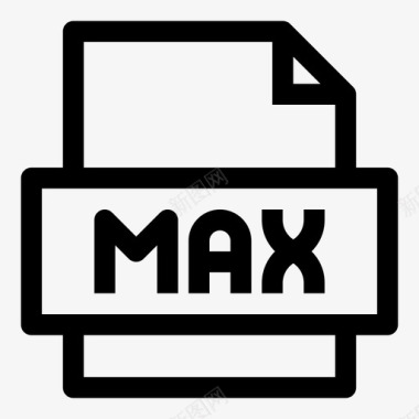 3dmax文件文档纸张图标图标