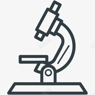 显微镜科技线图标图标