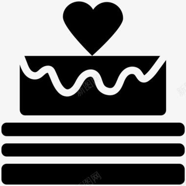 浪漫的情人节贺卡蛋糕甜点吃过图标图标