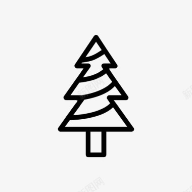 冷杉圣诞树圣诞符号常青树图标图标