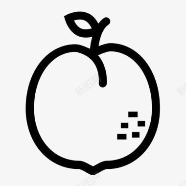 桃子食品水果图标图标