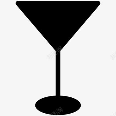 白色玻璃杯马提尼酒精鸡尾酒图标图标